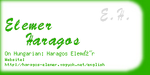 elemer haragos business card